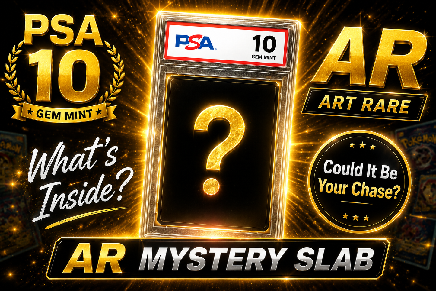 Pokémon TCG PSA 10 Art Rare (AR) Mystery Slab - Random Card