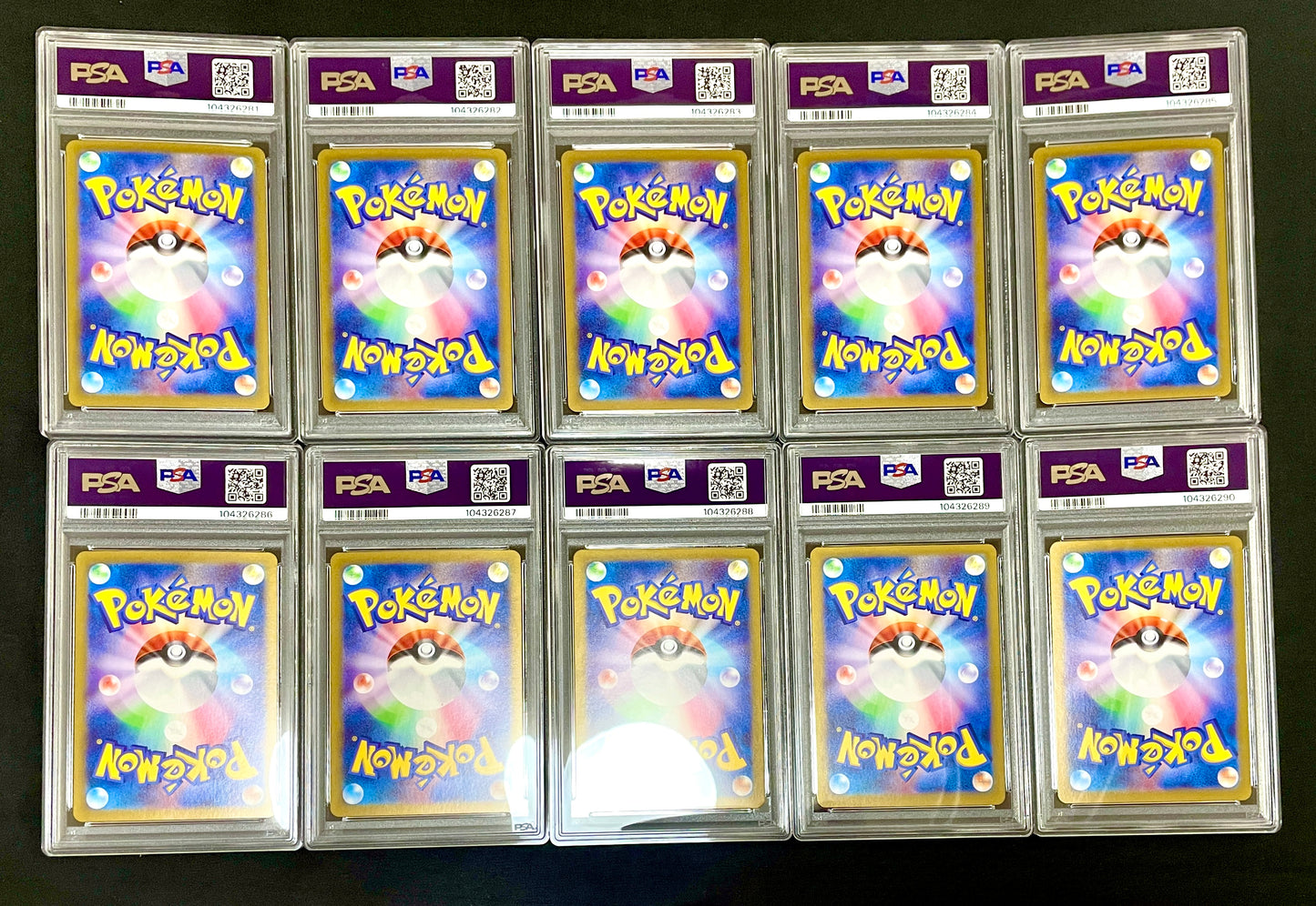 ALL PSA 10 POKEMON JAPANESE Eeveelution SAR of 10 Sequential SET