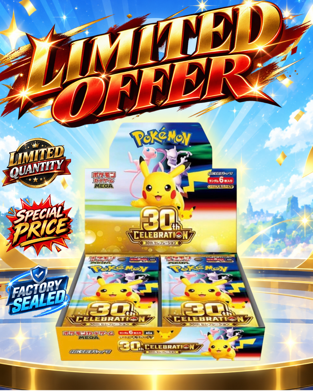 【Limited offer】Pokemon Card Game Japanese 30th CELEBRATION