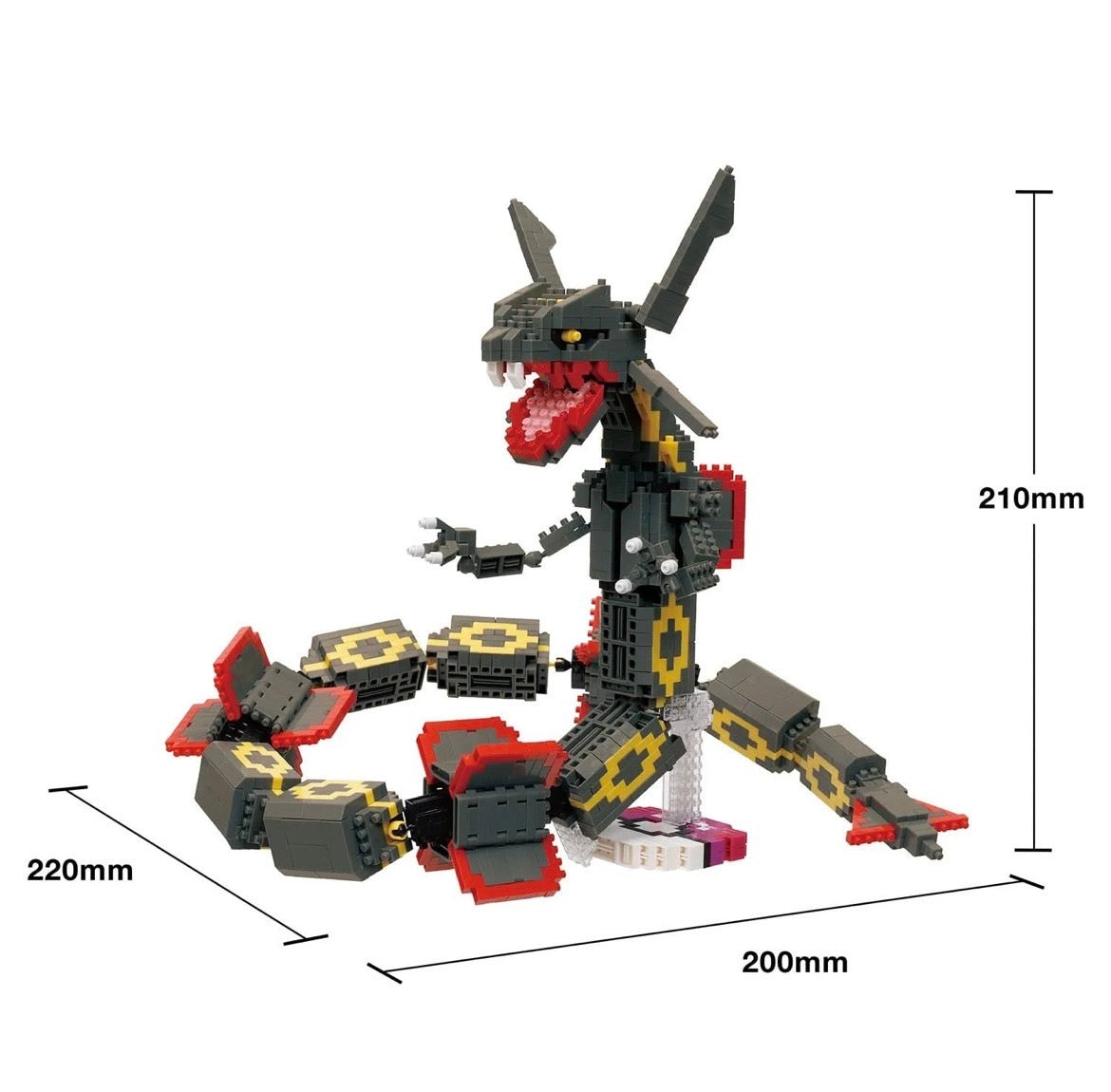 Nanoblock Pokemon ｜Black Rayquaza Extreme DX Japanese