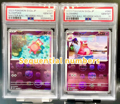 PSA 10 POKEMON CARD Sequential Numbers SLOWPOKE/SLOWBRO