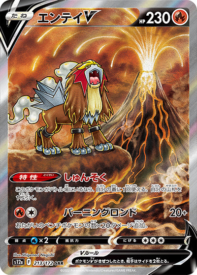 {213/172}Entei V SAR | Japanese Pokemon Single Card